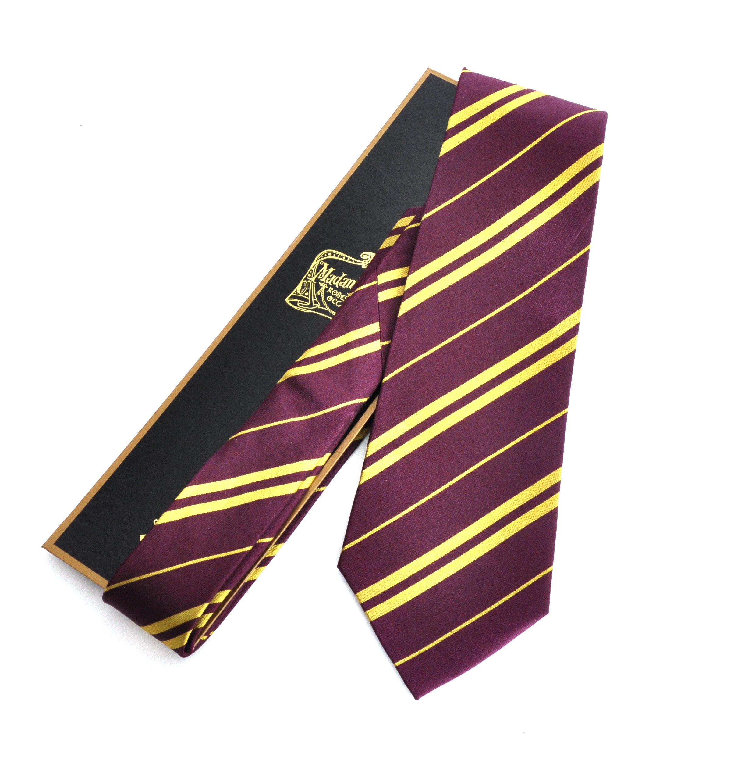 Harry Potter 100% Silk Gryffindor School Necktie In Madam Malkins Box 