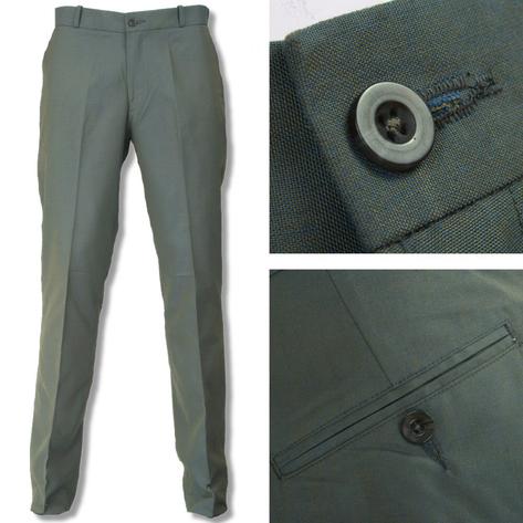 Relco Mod Retro Two Tone Trousers Green / Gold Thumbnail 1