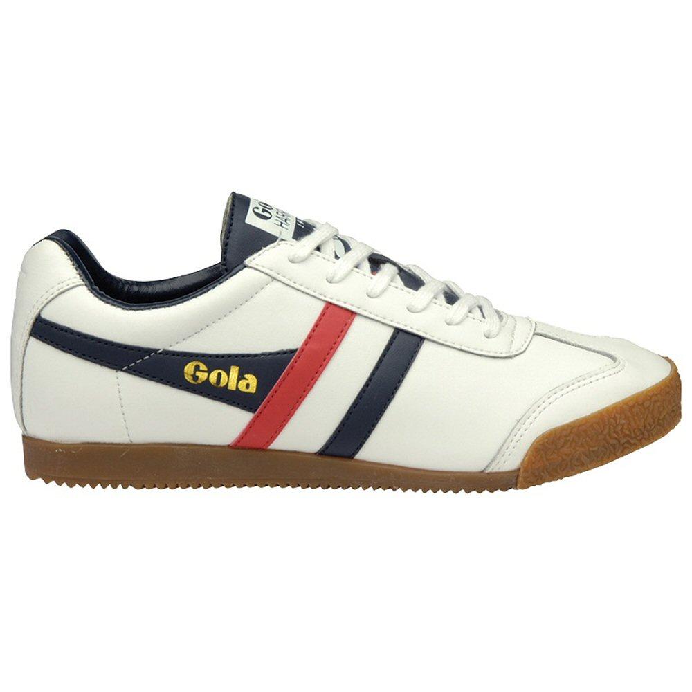 Gola Classics Harrier Leather Trainer White Red Blue UK 