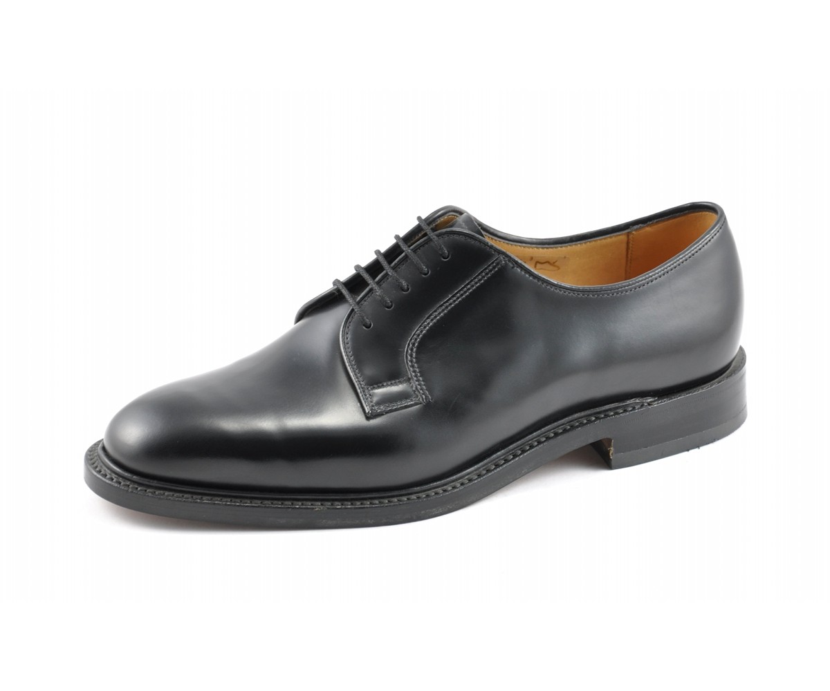 loake sharp leather shoes black