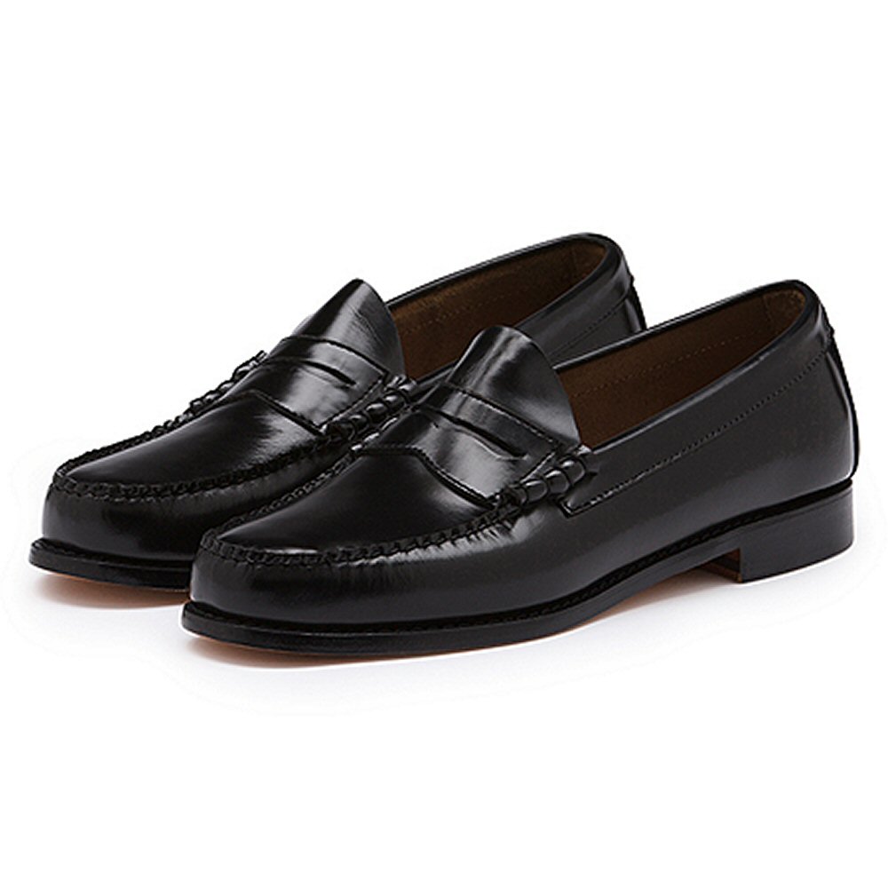 Bass Weejuns Classic Ivy League Mod 60s Leather Penny Loafer Shoe Black Adaptor Clothing 2942