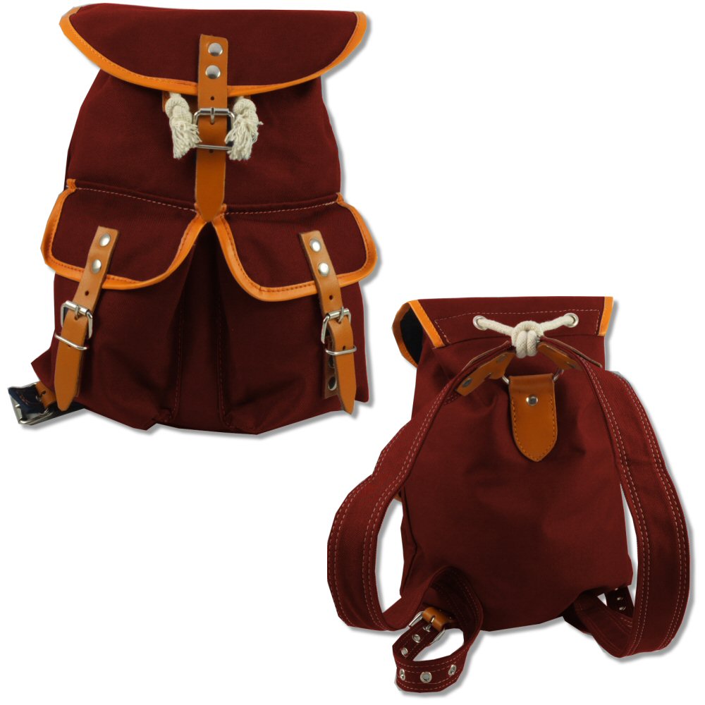 oxford leather backpack