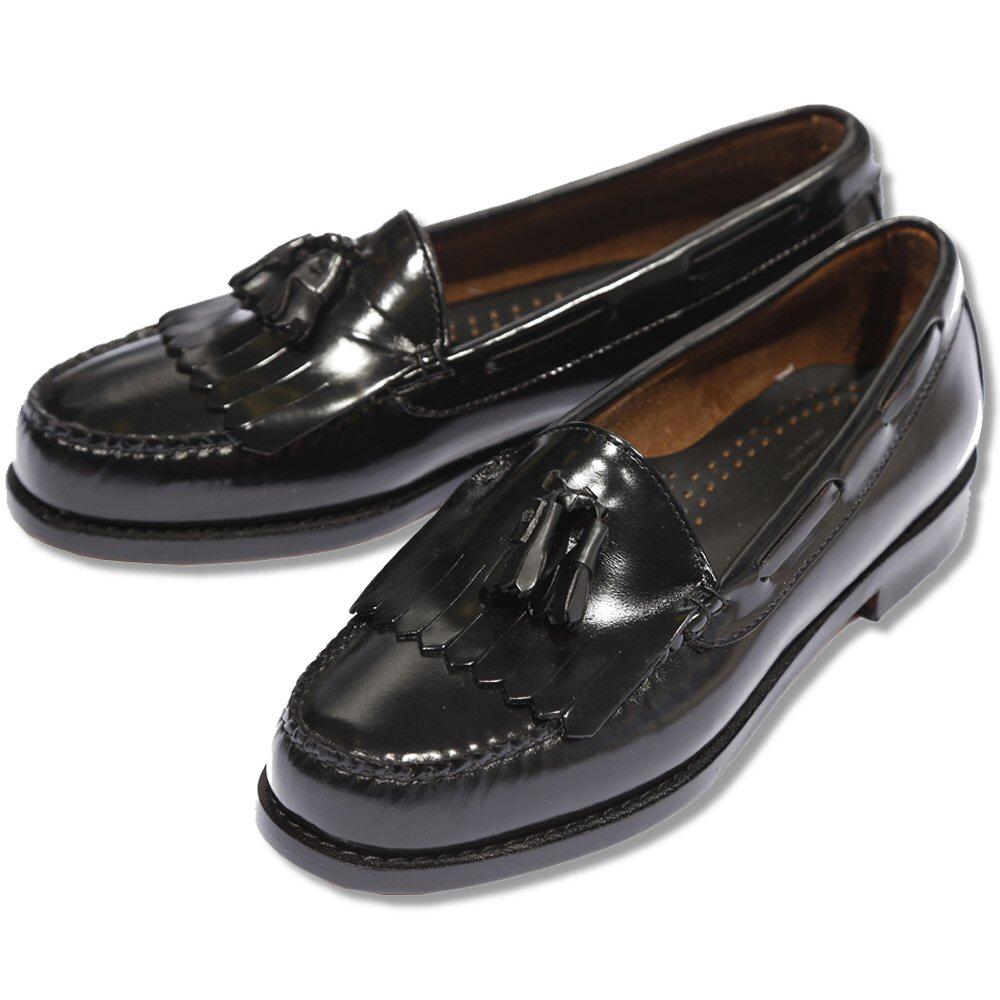 Bass Weejuns Ivy League All Leather Tassel & Fringe Layton Loafer Shoe Black