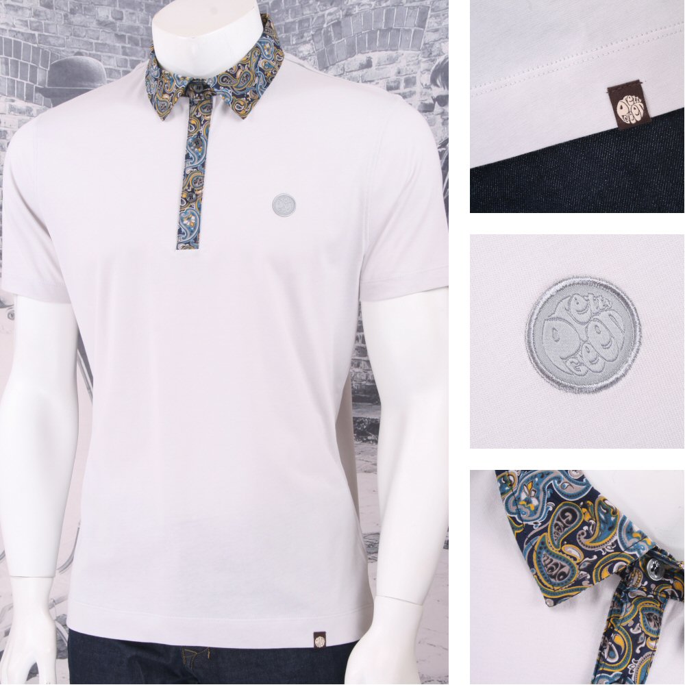 pretty green paisley collar polo shirt