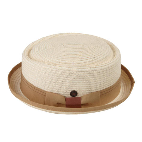 Dasmarca Retro Rude Boy Rico Straw Trilby / Pork Pie Hat Ivory