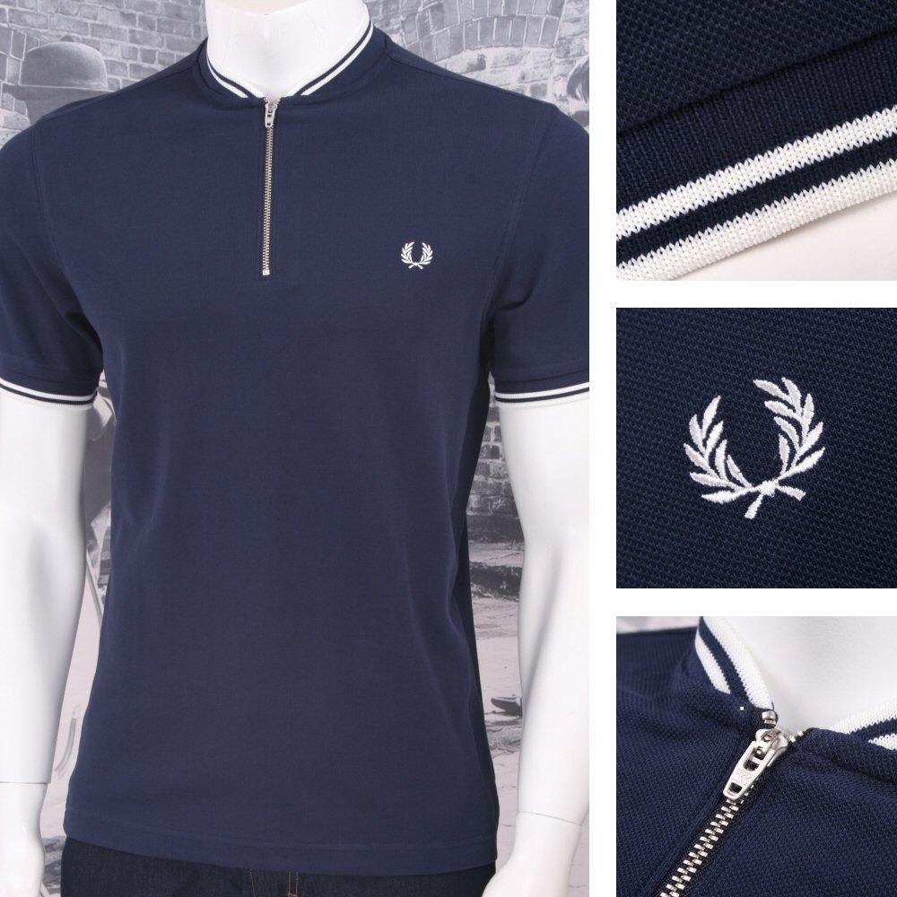 fred perry zip polo shirt