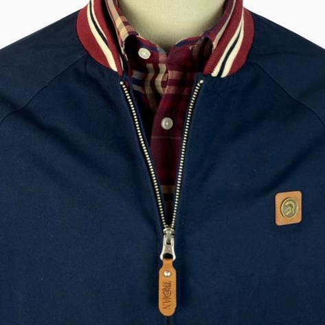 Trojan Records Elasticated Collar Monkey Jacket Navy Thumbnail 2