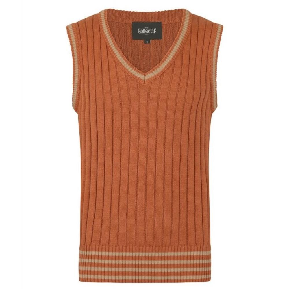 Collectif Rib Knit Tank Top Camel