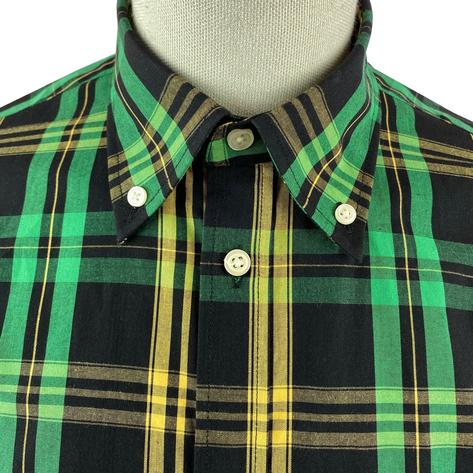 Trojan Records Jamaica Check Shirt With Pocket Square Black Thumbnail 3