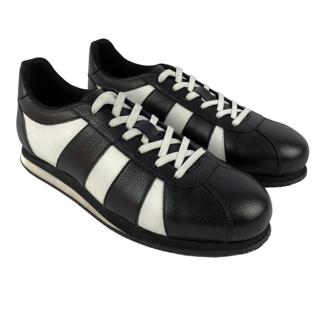 Delicious Junction Leather Chad Retro Trainer Black