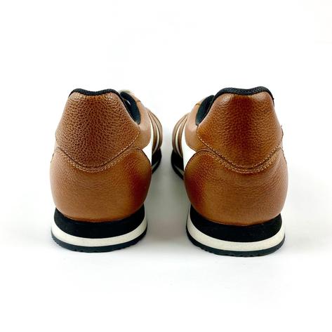 Delicious Junction Leather Chad Retro Trainer Tan Thumbnail 6