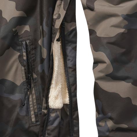 Brandit Windbreaker Borg Lined Hooded Cagoule Dark Camo Thumbnail 3