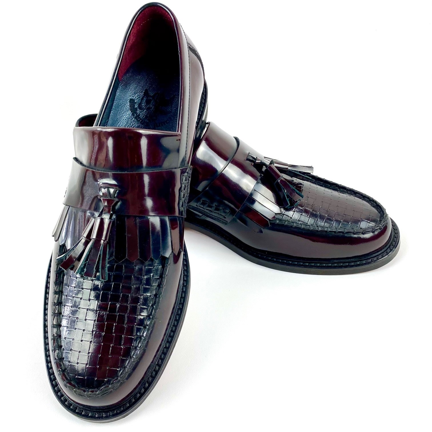 Delicious Junction Basket Weave Tassel Loafers Oxblood | Adaptor Clothing