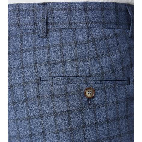 Gibson London Blue Check Trousers Thumbnail 1