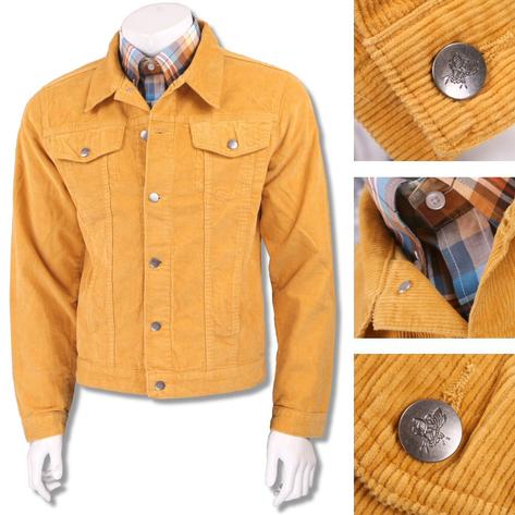 Run and Fly Mod Retro Trucker Jacket Corduroy Gold Thumbnail 2