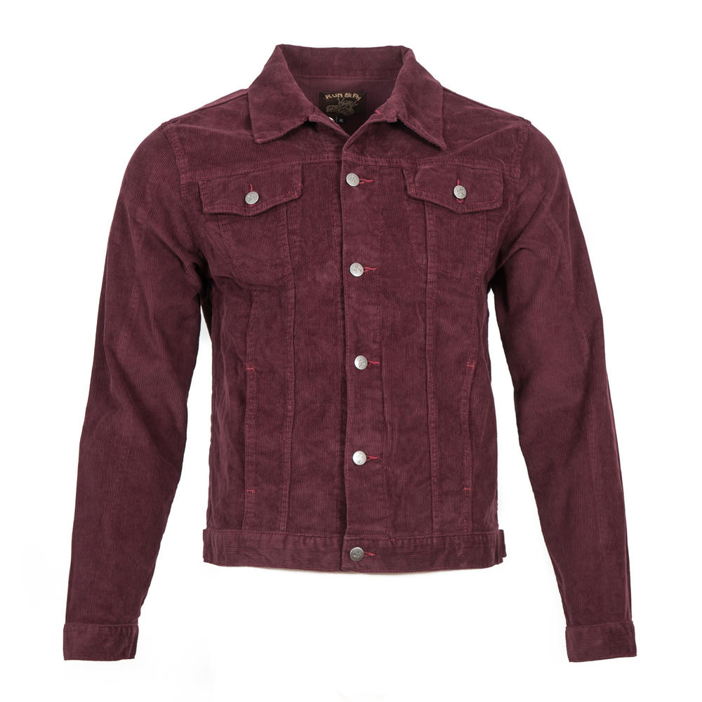 Run and Fly Mod Retro Trucker Jacket Corduroy Burgundy