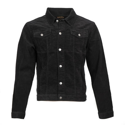 Run and Fly Mod Retro Trucker Jacket Corduroy Black