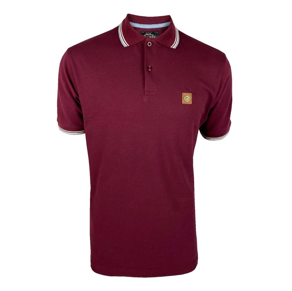 Trojan Records Tipped Pique Polo Shirt Port