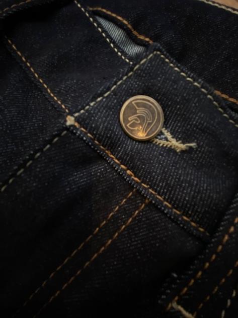 Trojan Records Zip Fly Blue / Black Denim Jeans Thumbnail 4