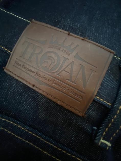 Trojan Records Zip Fly Blue / Black Denim Jeans Thumbnail 6