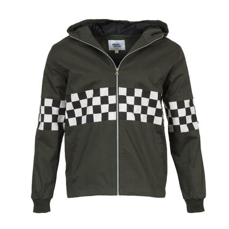 Adaptor Clothing Checkerboard James Jacket Deep Olive Green Thumbnail 1