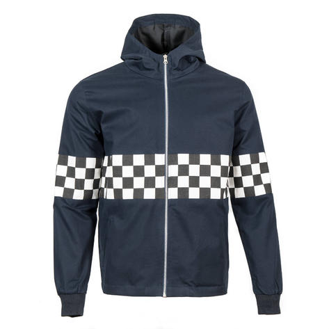 Adaptor Clothing Checkerboard James Jacket Navy Blue Thumbnail 4