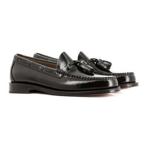 Bass Weejuns Larkin Leather Sole Tassel Loafer Black Thumbnail 1