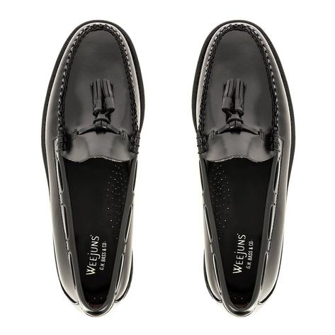 Bass Weejuns Larkin Leather Sole Tassel Loafer Black Thumbnail 3