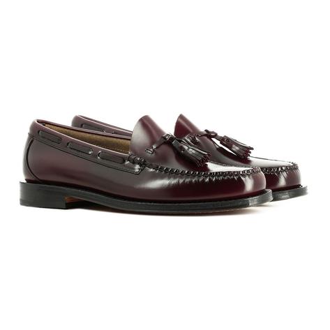 Bass Weejuns Larkin Leather Sole Tassel Loafer Wine Thumbnail 1