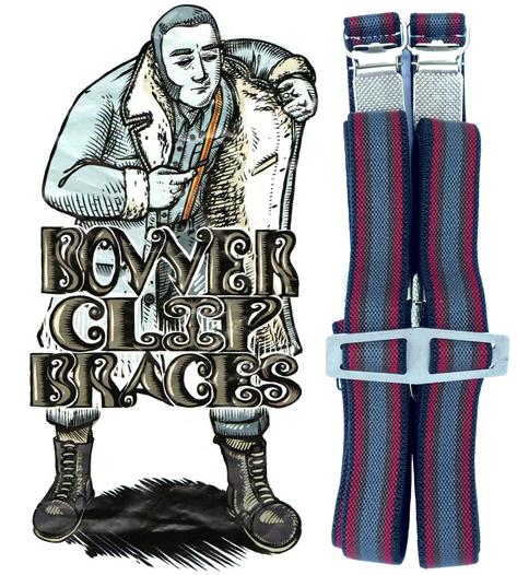 Bovver Clip Half Inch Skinny Braces Multi Stripe Thumbnail 2