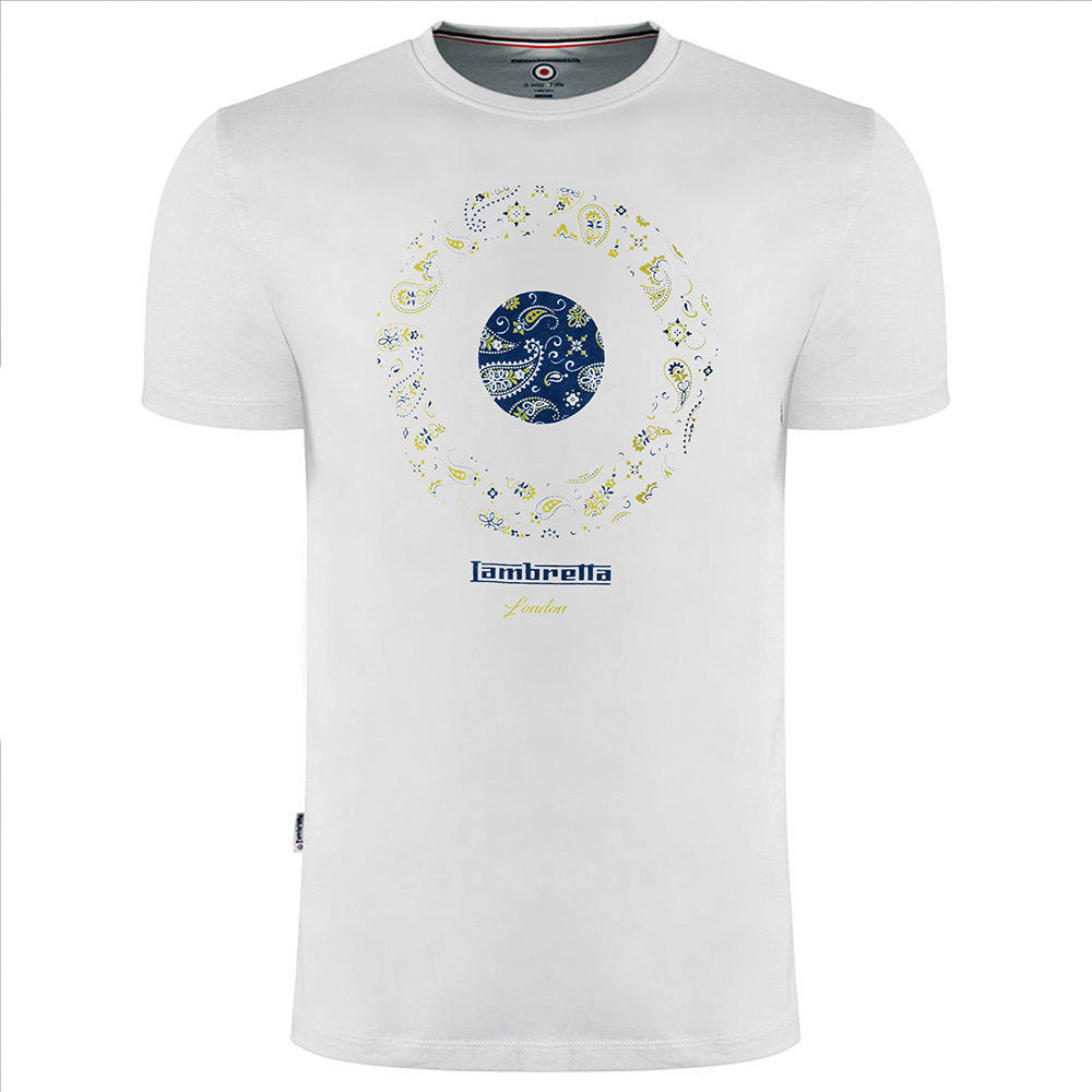 Lambretta Paisley Print T-Shirt White