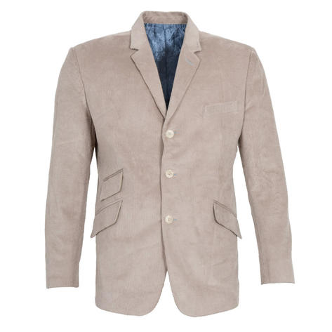 Get Up 3 Button Corduroy Sports Jacket Stone Thumbnail 1