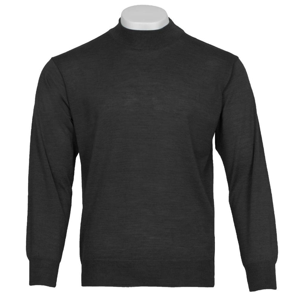 Franco Ponti Made in Italy Merino Wool TURTLE Neck Jumper Charcoal ...