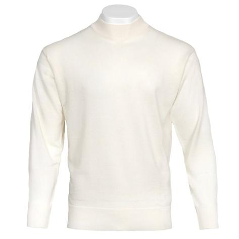 Franco Ponti Made in Italy Merino Wool TURTLE Neck Jumper Ecru Thumbnail 1