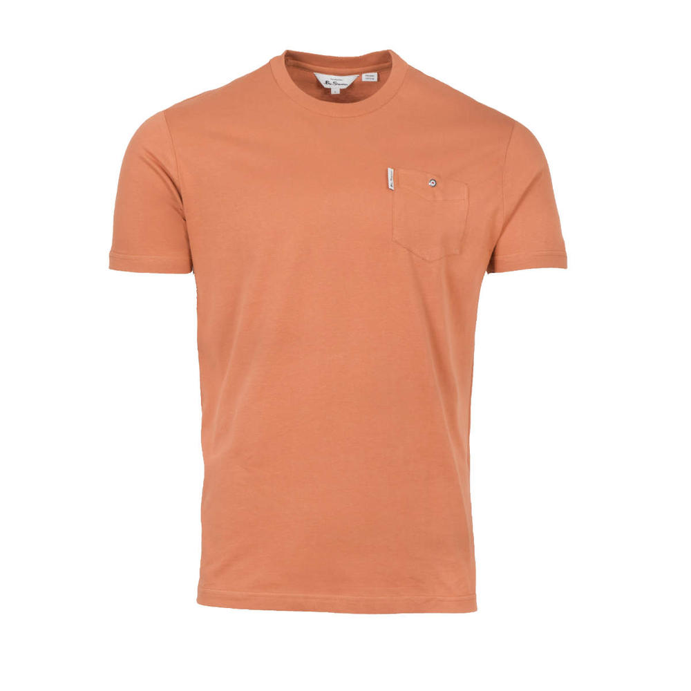 Ben Sherman Plain Target Stud Pocket T-Shirt Orange