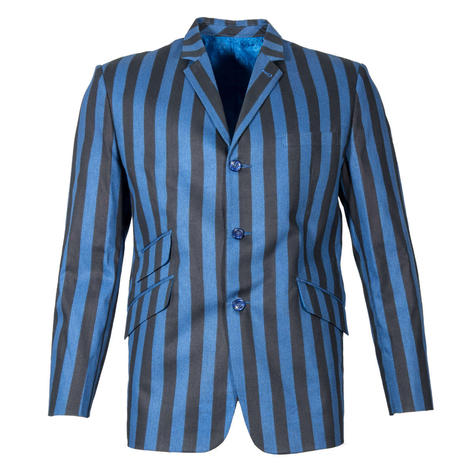 Get Up 3 Button Boating Blazer Jacket Candy Stripe Blue