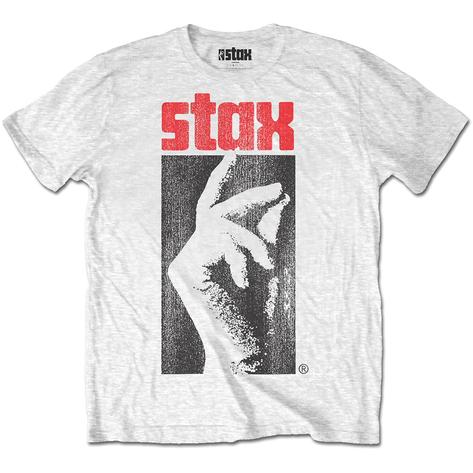 Stax Records Soul Finger Clicking T Shirt Marl White