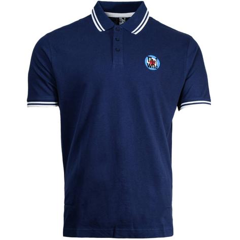 The Who 3 Button Twin Tipped Target Polo Shirt Navy Thumbnail 1