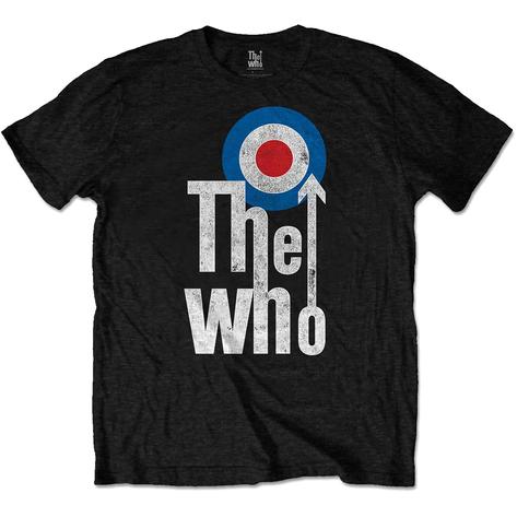 The Who Arrow Logo Target Roundal T Shirt Black Thumbnail 1