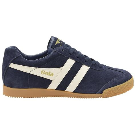 Gola Harrier Classic Twin Stripe Suede Mens Trainer Navy / White Thumbnail 1