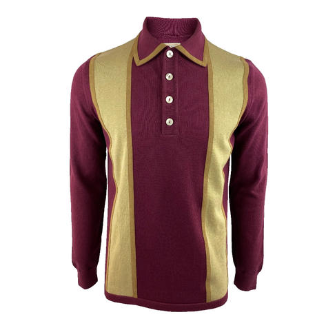 Ska & Soul Alcantara Faux Suede Trim Spearpoint Collar Polo Port