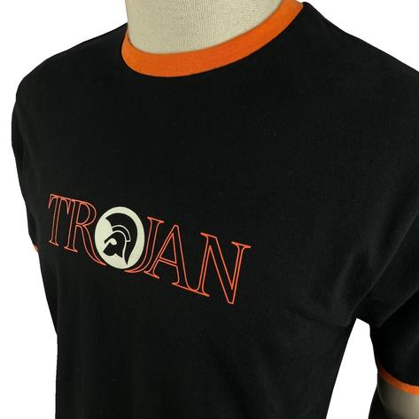 Trojan Records Outline Print Logo T-Shirt Black Thumbnail 2