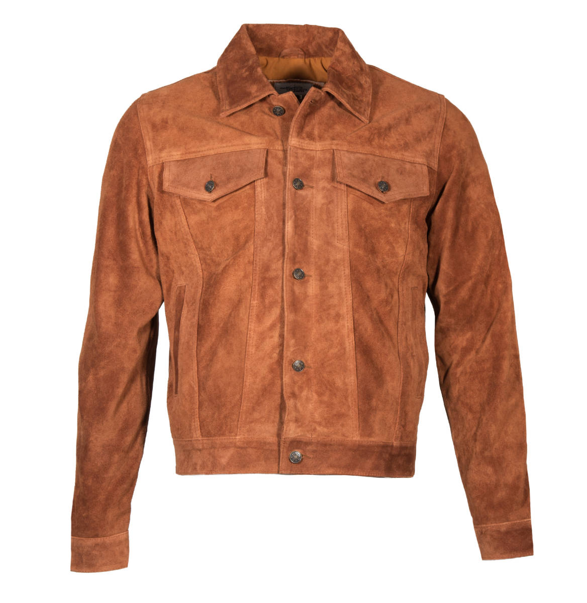 Adaptor Clothing Suede Trucker Jacket Tan - Picture 2 of 2