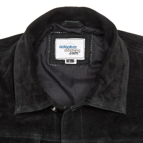 Adaptor Clothing Suede Trucker Jacket Black Thumbnail 2