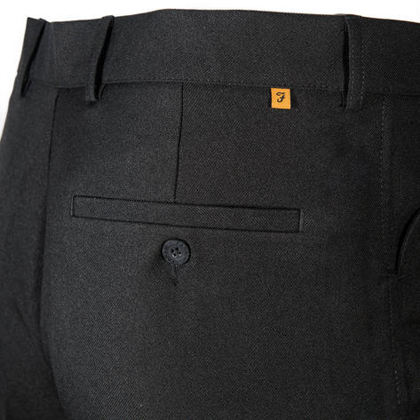 Farah Classic Frog Mouth Pocket Trouser Slacks Black Thumbnail 2