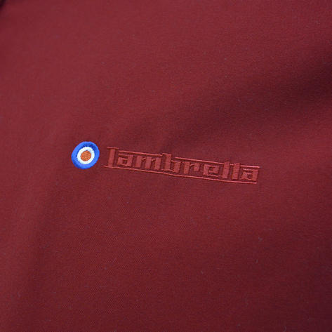 Lambretta Shower Resistant Harrington Jacket Burgundy Thumbnail 3