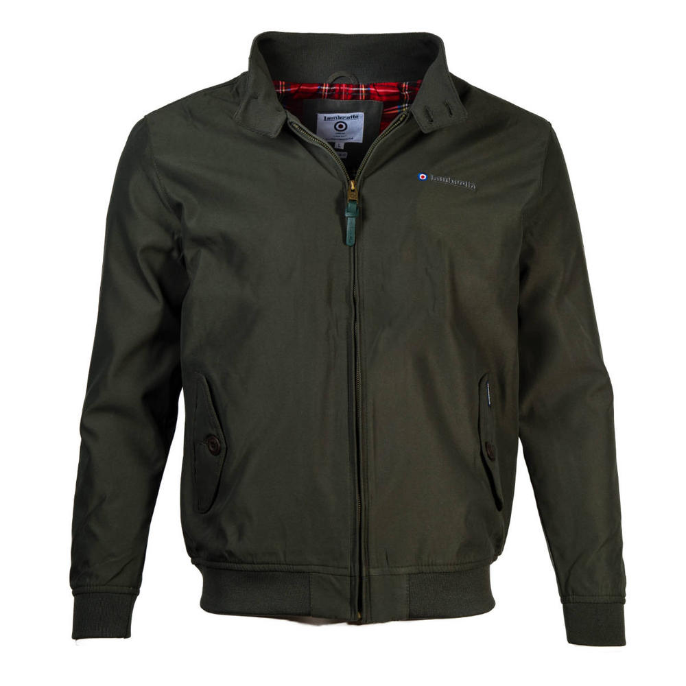 Lambretta Shower Resistant Harrington Jacket Khaki | Adaptor Clothing