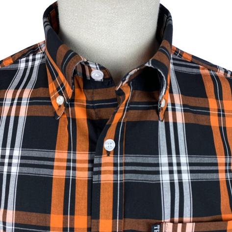 Trojan Records Check Shirt With Pocket Square Black and Orange Thumbnail 2