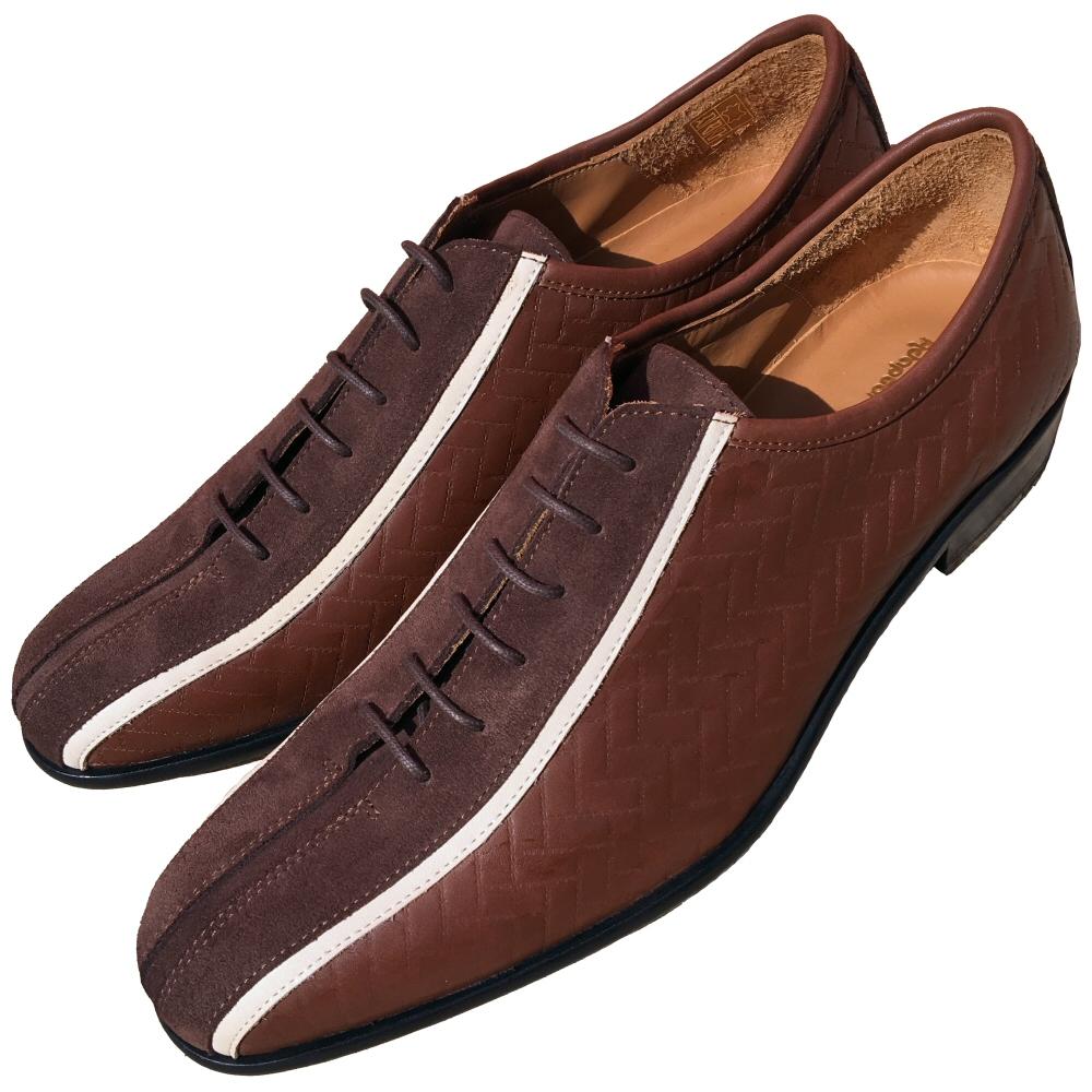 Dr Watson x Adaptor Handmade Leather / Suede Brick Lane Shoe Chestnut