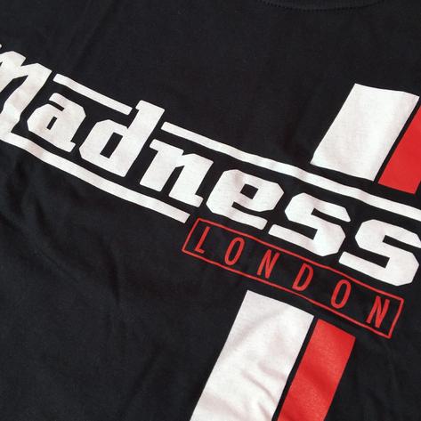 Official Madness Twin Racing Stripe Logo T-Shirt Black Thumbnail 2